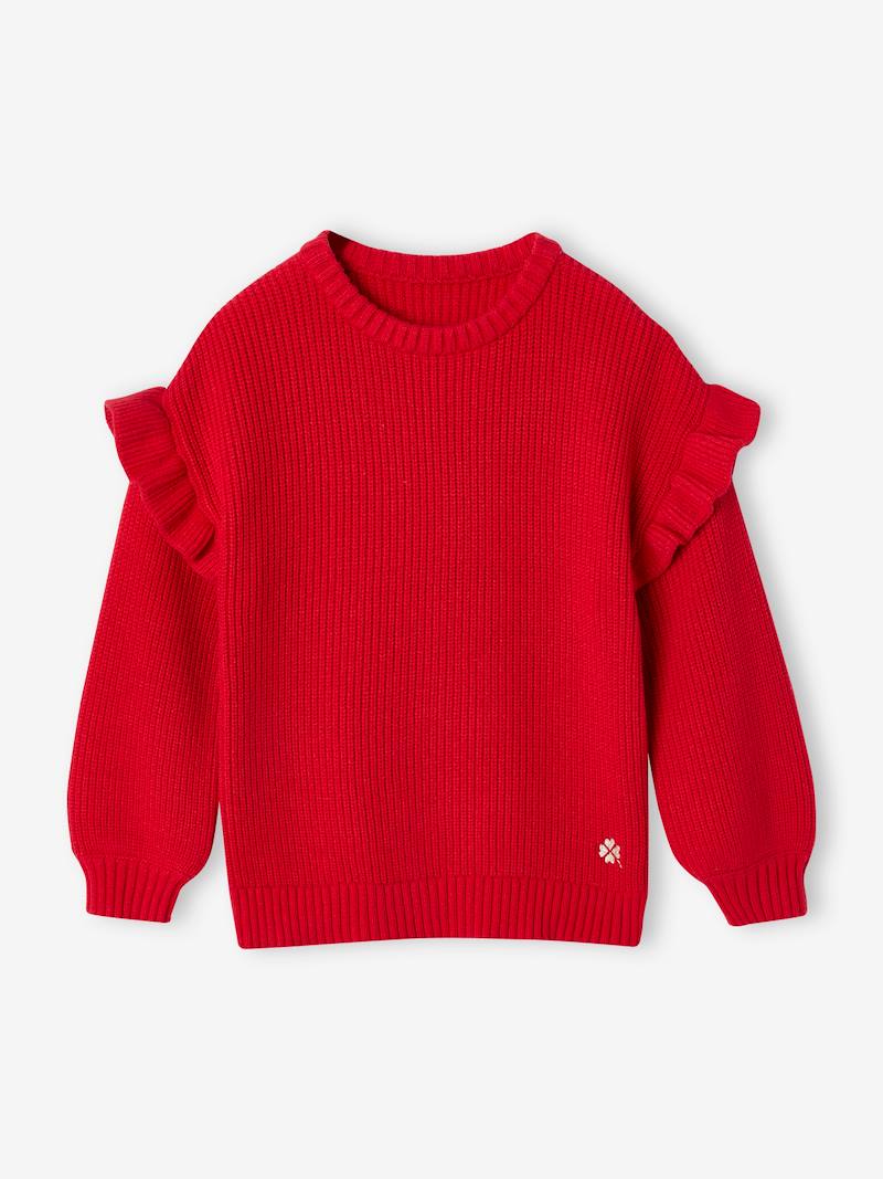 Mädchen Pullover Oeko-Tex - rot